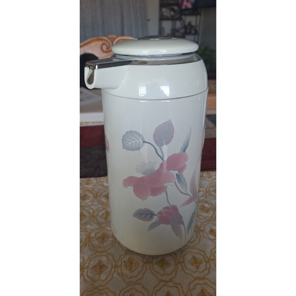 Mikasa Continental- Silk Flowers- 1 Liter Thermos- Near Mint!  Carafe/Server - Picture 1 of 7